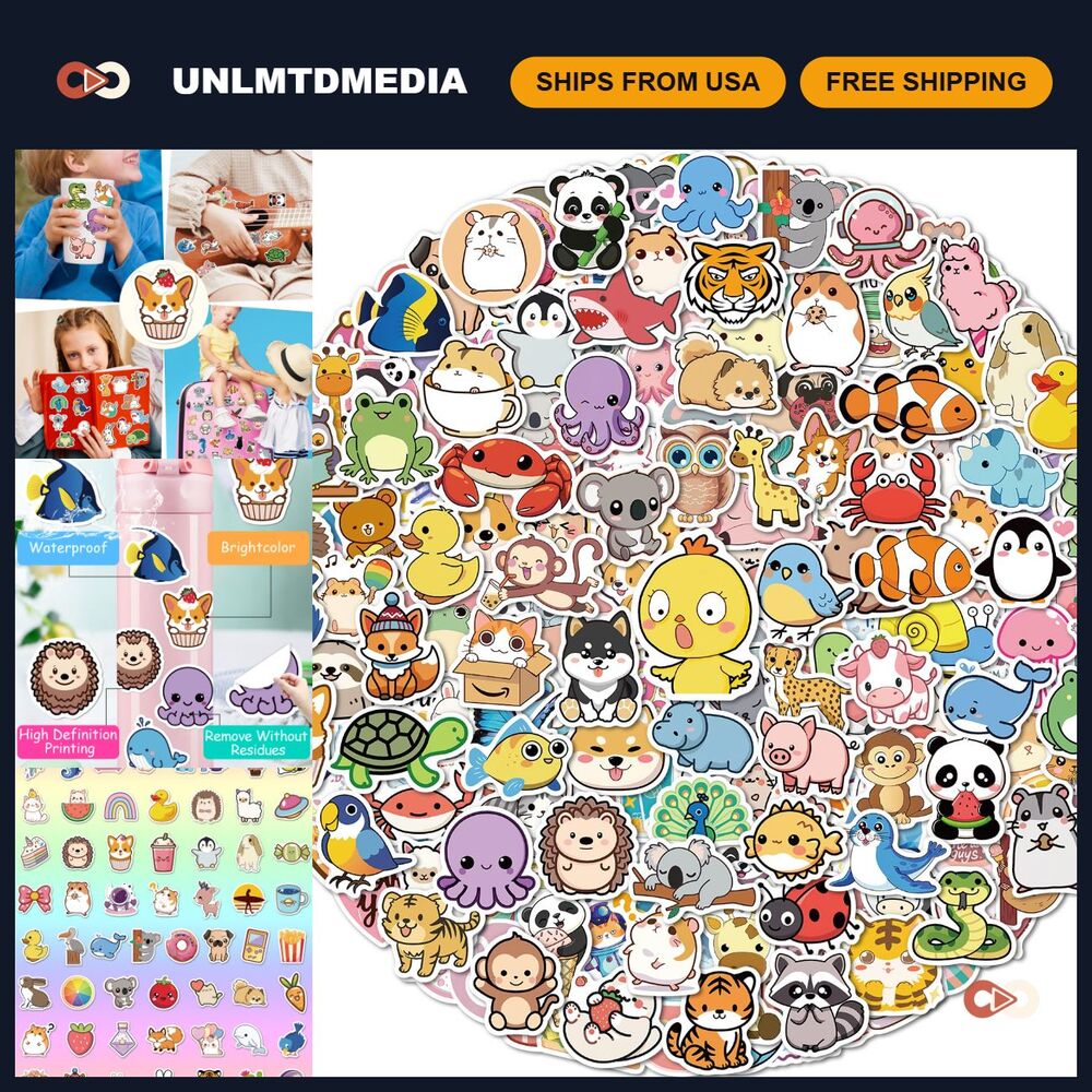600 Pcs Cute Water Bottle Stickers for Kids - Fun Party Favors, Scrapbooking